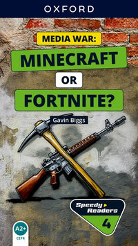 Speedy Readers a2+ Media War: Minecraft or Fortnite? E-Book